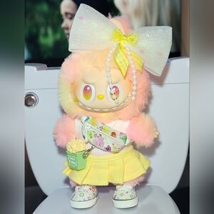 Fiys Labubu Clothes Yellow Skirt